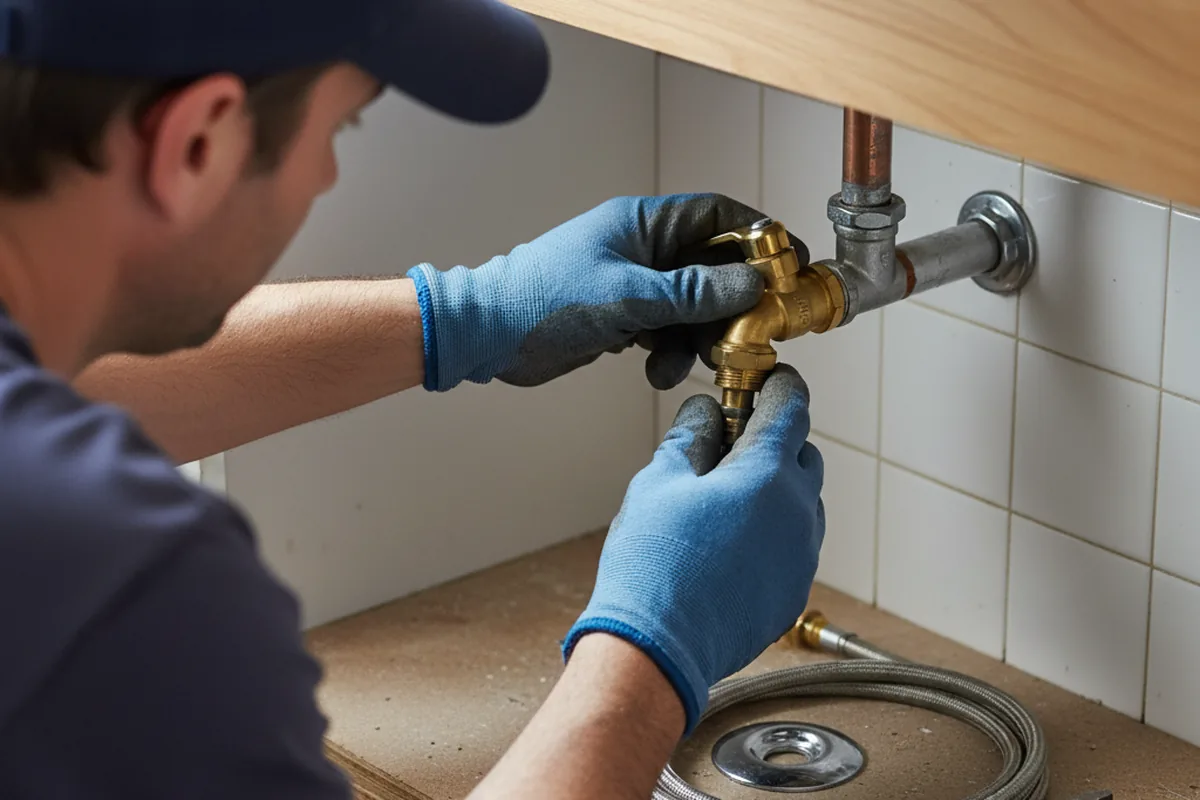 Shutoff valve and fitting work during Faucet and Fixture Repair in Bendena